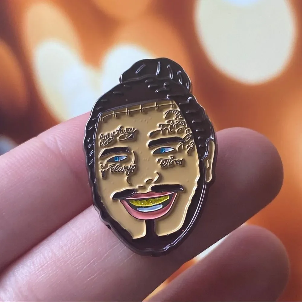 Post Malone Enamel Pin/ Brooch